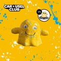 Yellow splatter Vinyl Ghost collectible figure for record players